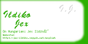 ildiko jex business card